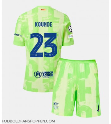 Barcelona Jules Kounde #23 Tredjetrøje Børn 2024-25 Kortærmet (+ Korte bukser)